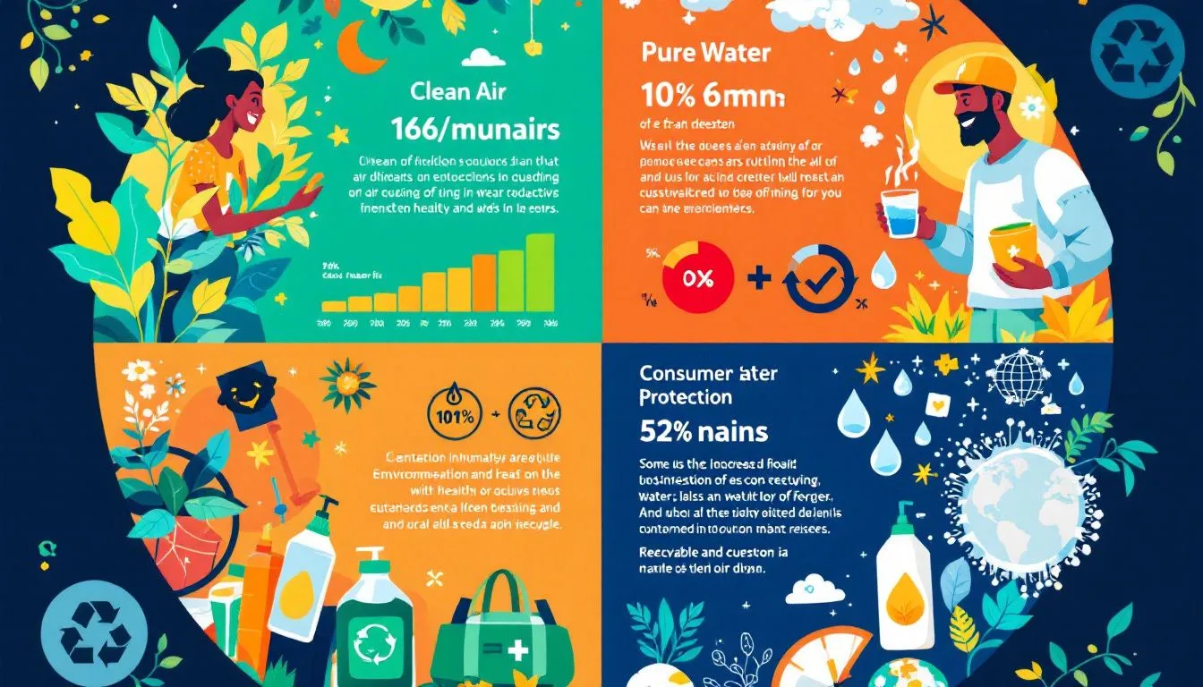 An image depicting environmental and health standards in consumer protection.